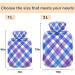 NAANLE Lila Plaid Transparent Hot Water Bottle - 2L Large for Menstrual Cramps Pain Relief Hand/Foot Heat & Cold Therapy - Buy Online on GoSupps.com