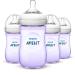 Philips Avent Natural Baby Bottles Purple 9 Ounce (4 Pack)