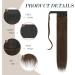 FESHFEN 24 Long Straight Wrap Around Ponytail Extension - Dark Brown & Auburn Brown 24 Inch - Synthetic Clip In Hairpiece for Women - Pack of 1 - Buy Online on GoSupps.com