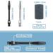 24Pc Aluminum Dart Shafts Set w/ O Rings & Sharpener - Black/Silver - Buy Online on GoSupps.com