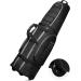 OutdoorMaster Padded Golf Travel Bag with Reinforced Wheels 900D Heavy Duty Oxford Wear-Resistant and Waterproof Golf Travel Case Soft-Sided Golf Club Bag Shoes and Accessories Compartment Black