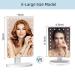 Lighted Makeup Vanity Mirror with Phone Holder and 10X Magnification - Sensor Touch Dimmable Cosmetic Desk Mirror - 360 Rotation - Dual Power Supply - White - Buy Online on GoSupps.com