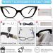 MARE AZZURO Cat Eye Reading Glasses for Women - Stylish Cute Readers in Black (1.75) - International Shipping Available - Buy Online on GoSupps.com