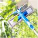 Glass Wiper- Double Sided Glass Window Cleaning Silicone Squeegee Shower Screen Wash Washer Wipe Microfibre Pad Squeege - Buy Online on GoSupps.com