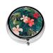 Summer Hawaiian Round Pill Box Lightweight Moisture-Proof Portable for Emergency Medication & Fish Oil Summer Hawaiian One Size