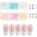 6 Grids Mixed Color Nail Charms Gems 3D Bubble Beads Nail Art Gems Nail Rhinestones DIY Manicure Accessory Crafts for Women Charms Decoration - Buy Online on GoSupps.com