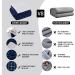 Blue Sherpa Throw Blanket Queen Size 90x90 - Cozy Reversible Fleece Blanket for Couch & Bed - Buy Online on GoSupps.com