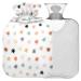 Naanle stars hot water bottle with reference transparent bag hot water bottle 1l hot water bottle for bed handfoot heat pain relief heat and cold therapy