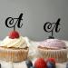 Letter A Cupcake Toppers Monogram Initial Last Name Flower Wreath Funny For Wedding Anniversary Party Favors Reusable Customize Your Own Cupcake Toppers Engagement Gifts 6PCS Style-14