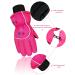 Kids Snow Ski Gloves - Waterproof & Warm Mittens for Girls and Boys | Rose Red | Ages 3-6 Years - Buy Online on GoSupps.com