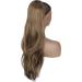 PORSMEER 26 Natural Curly Drawstring Ponytail Extension | Brown Synthetic Hairpiece for Women - Daily Use/Party - Brown-8/26 - Buy Online on GoSupps.com