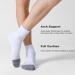 CS Celersport Men's Ankle Socks 6 Pack - White, Size 9-12 | Cushioned Athletic Running Socks - Buy Online on GoSupps.com