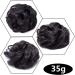 Dark Brown Updo Hairpiece Scrunchie 35g | Ribbon Ponytail Extensions Wavy Curly Messy Bun Chignon | Hair Piece for Stylish Looks - Buy Online on GoSupps.com
