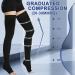 Beady Medical Compression Stockings for Women & Men - 20-30 mmHG Support for Varicose Veins & Edema - Silicone Band Thigh High Black Socks - Buy Online on GoSupps.com