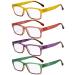 Eyekepper 4 Pack Reading Glasses Stylish Rectangle Ladies Readers for Women Reading +1.75 +1.75 4 Pairs Mix