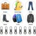 Tyqour 12-Piece Zipper Repair Kit | Removable Metal Zipper Pulls for Clothing Backpacks & Wallets - International Shipping Available - Buy Online on GoSupps.com