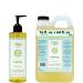 Peppermint Liquid Castile Soap Organic Ingredients Biodegradable Refreshing and Cooling Gentle for Skin and Multi-Purpose (16 fl oz (Pump Cap) and 64 fl oz)