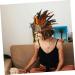 FOMIYES Halloween Headdress Pageant Headband Plume Headpiece for Adult Crown Headdress Headbands Plume Headband Costume Headwear Cocktail Party Supplies Plume Headdress Hair Band for Party 53.00X33.00X1.00CM Orange - Buy Online on GoSupps.com