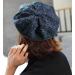 Blue Womens Newsboy Cap with Visor | Cabbie Fiddler Octagonal Hat for Spring and Summer - Buy Online on GoSupps.com
