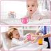 Silikong Tiny Cups (2 oz) for Toddlers - 100% Food-Grade Silicone | Baby Led Weaning Tools - 2 Pack (Pink/Gray) - Buy Online on GoSupps.com