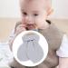 Baby Teething Wooden Ring - Bunny Ears Design Bite-Resistant Cotton Gauze Soothing Teether for Babies (Gray) | International Shipping - Buy Online on GoSupps.com