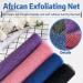 African Exfoliating Net 4-Piece Set | Nylon Bathing Sponge Bundle in Black Blue Pink Purple | Shower Body Scrubber & Back Smoother - Buy Online on GoSupps.com
