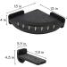 Cat Hammock with 3 Steps - Wall Mounted Cat Climbing Shelf & Scratching Post - Indoor Cat Shelves and Perches - Plush Covered - Black - Buy Online on GoSupps.com
