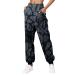 Yihaojia Womens Printed Sweatpants Bottom High Waist Sporty Gym Athletic Fit Jogger Pants Lounge Trousers with Pockets Black#11 XX-Large