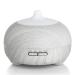 Hianjoo aroma diffuser 500ml ultrasound humidifier quiet humidifier with LED light timer for bedroom children's room yoga (white)