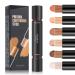MEICOLY Highlight Contour Stick Trio, 2 in 1 Double Head Highlighter & Bronzer,6 Colors Facial Repair Concealer Stick,3D Body Makeup Shading Trimming Stick Foundation Cream Pen,3pcs