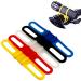 Flashlight Bike Mount Silicone Strap Rubber Tie Down Straps Bicycle Silicone Band Flashlight Helmet Light Mount Phone Strap Tie Ribbon Mount Holder Torch Light Water Bottle Holder 5 Pack Random Color