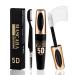 White Waterproof Mascara for Eyelashes 5D Silk Fiber Mascara with Folding Eyelash Comb Brush Liquid Colored Mascara Lash Extensions Volumizing and Thick Smudge-proof Long Lasting Party Stage Use