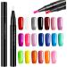 20 Colors Nail Pen 8ml - Quick Dry, Long Lasting, Waterproof DIY Nail Art Pen for Abstract Lines, Dotting, and Floral Design - One Size - Buy Online on GoSupps.com