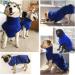 Happy Hachi Microfiber Dog Bathrobe Towel - Super Absorbent Fast Drying Washable Beach Towel for Small Medium & Large Dogs & Cats - XL Blue - Buy Online on GoSupps.com