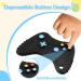 Buy BPA-Free Baby Biting Toys | Silicone Game Controller & Pacifier Chain | Dental Aid for 3+ Months - Black Gamepad Bite Ring - Buy Online on GoSupps.com