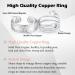 Feraco 2PCS Lymphatic Drainage Magnetic Rings for Arthritis Relief - Pure Copper Magnet Therapy Fingers Ring - Heart & Vintage Flower Design - Silver - Buy Online on GoSupps.com