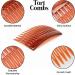 HD Novelty Set of 4 7cm Tort Plain Hair Combs Slides - French Side Combs & Twist Comb Hair Clips for Girls Women - Brown - Buy Online on GoSupps.com