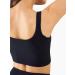 KIKIWING Seamless Sports Bra for Women | Longline Ribbed Crop Top Tank | Fitness Medium Black - Buy Online on GoSupps.com