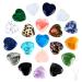 bssmmai Heart Stones Natural 20 PCS Crystals Stones Set Heart Stone 20mm Heart Gemstone Healing Crystals Heart Lucky Stones Tumbled Stone for Crystal Therapy Meditation and Decorations