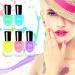 Abitzon 10 Bottle Nail Polish Set - Non-Toxic Eco-Friendly Easy Peel Off & Quick Dry Water Based Multicolor - Buy Online on GoSupps.com
