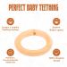 Handcrafted Maple Wood Teething Rings Set - Natural & Lead-Free Baby Teether Toys (3 Inches, Set of 2) - Buy Online on GoSupps.com
