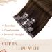 Vivien Clip-In Extensions | Remy Real Hair Balayage Dark Brown to Light Brown | 20 Inch 140g 7pcs PU Clips - Buy Online on GoSupps.com