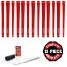 Karma Velour Golf Grip Kits (with 13 golf grips, tape strips, solvent, rubber shaft clamp, easy-to-follow DYI grip installation instructions) Jumbo (+1/16") Red
