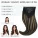 Doores Real Hair Extensions - Seamless Balayage Natural Black to Hellblond | 50cm 20 Inch 7 Pieces 110g Remy Human Hair PU Clip In Extensions - Buy Online on GoSupps.com