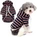 Zweitea dogs hoodie shirts for small medium-sized dogs striped hooded jacket puppy clothes sweater sweatshirt soft short sleeve basic t-shirt pet girl young hooded clothing navy blau xs xs navyblau