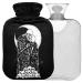 Naanle the Kiss of Death Skull hot water bottle with reference to transparent hot water bottle Handfoots Heating bags for pain relief heat and cold therapy 2L