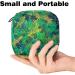 Portable Tropical Green Leaf Storage Bags for Women's Bandages & Menstrual Pads | Multi-Colored Organizers for School & Office - Buy Online on GoSupps.com