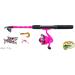 Children's Fishing Starter Set - Telescopic Spinning Combo Rod & Reel in Green Orange Pink | Perfect Beginner Fishing Gear - Buy Online on GoSupps.com
