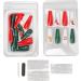 Christmas False Nails Thin Full Wrap Colourfast Pattern Fake Nails 30pcs for Christmas Holiday (0070 LJ04) - Buy Online on GoSupps.com