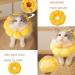 Cat Recovery Collar Cat Cone Cute Sun Flower Neck Cat Cones After Surgery Adjustable Cat Collar Recovery Collar Cone Suitable for Pet Medical for Rehabilitation Grooming Wound Healing - Buy Online on GoSupps.com